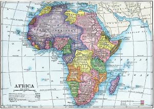 Mapa de África de 1910.