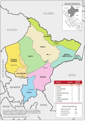 &iquest;Cu&aacute;les son las provincias del departamento de Loreto?