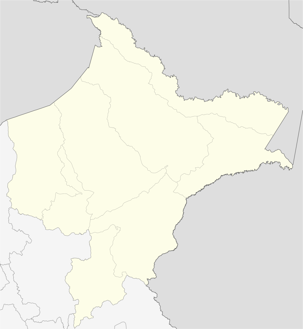 Mapa mudo del departamento de Loreto.