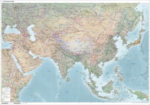 Mapa físico de Asia