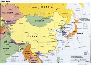 Mapa de Asia del Este