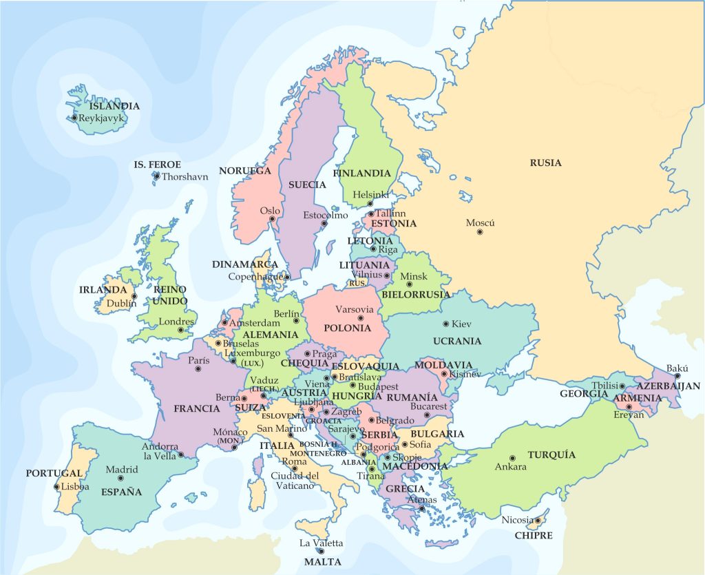 Mapa de Europa.