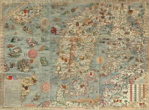 Mapa de Escandinavia en el siglo XVI.