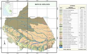 Mapa geológico del departamento de Madre de Dios