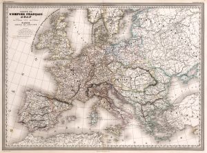 Mapa del Imperio francés en 1812