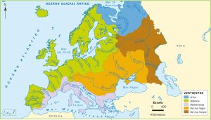 Cuencas hidrográficas y ríos principales europeos