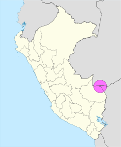 Mapa de ubicaci&oacute;n de la ciudad de I&ntilde;apari en Per&uacute;.