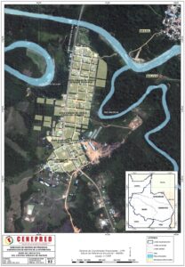Mapa de ubicación del centro urbano de Iñapari.