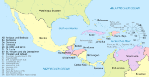 Divisiones administrativas de América Media.