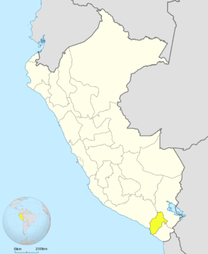 ¿Dónde está ubicado el departamento de Moquegua?