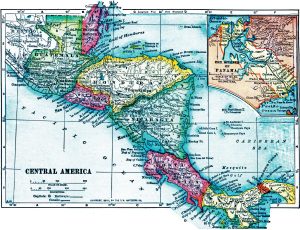 Mapa de Centroamérica de 1919