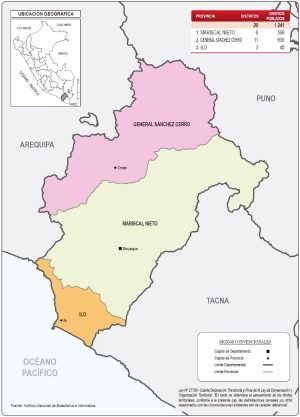 &iquest;Cu&aacute;les son las provincias del departamento de Moquegua?