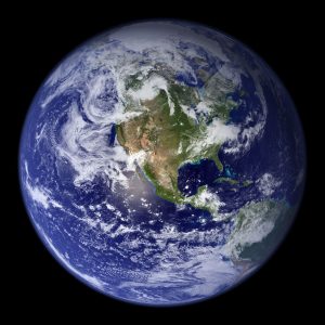 Mosaico de color verdadero de América del Norte desde el espacio, 2001.