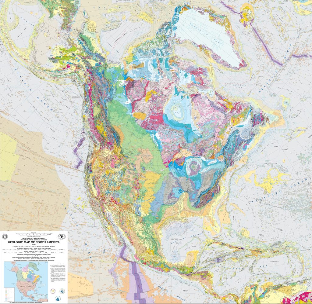 Mapa geológico de América del Norte
