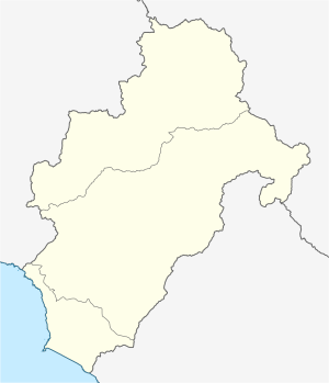 Mapa mudo del departamento de Moquegua
