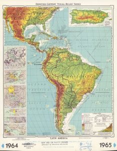Mapa de América Latina de 1965.
