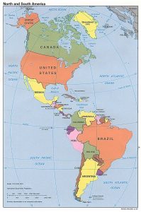 Mapa político de América.
