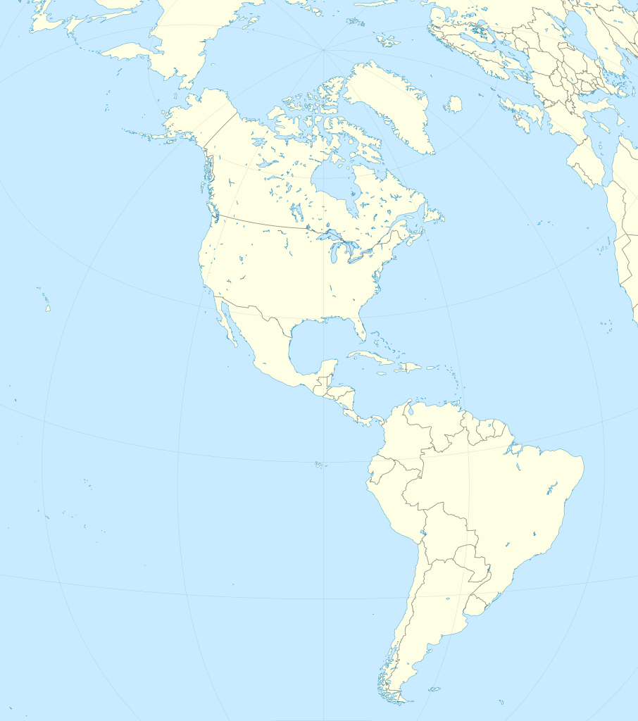 Mapa mudo de América.