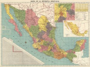 Mapa de la República Mexicana 1962