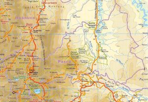 Mapa topográfico del departamento de Pasco. Mapa topográfico del departamento de Pasco.