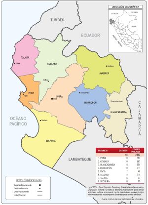 &iquest;Cu&aacute;les son las provincias del departamento de Piura?
