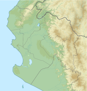 Mapa físico en blanco del departamento de Piura.