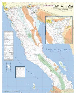 Mapa de carreteras de Baja California