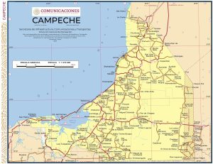 Mapa del estado de Campeche