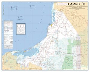 Mapa de carreteras del estado de Campeche