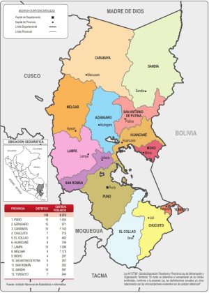 &iquest;Cu&aacute;les son las provincias del departamento de Puno?