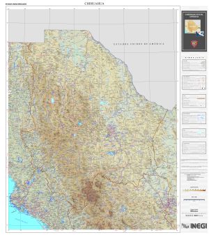 Mapa físico del estado de Chihuahua