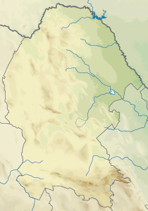 Mapa físico en blanco de Coahuila.