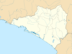 Mapa mudo del estado de Colima
