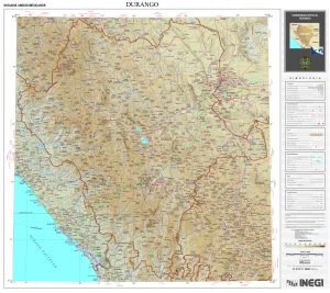Mapa físico del estado de Durango