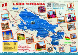 Mapa turístico del lago Titicaca