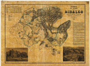 Mapa del Estado de Hidalgo, 1869