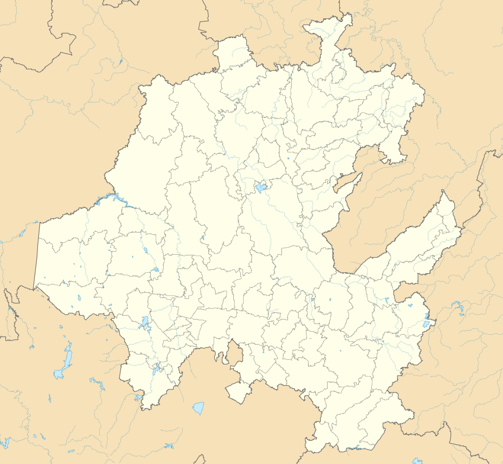 Mapa mudo de Hidalgo.