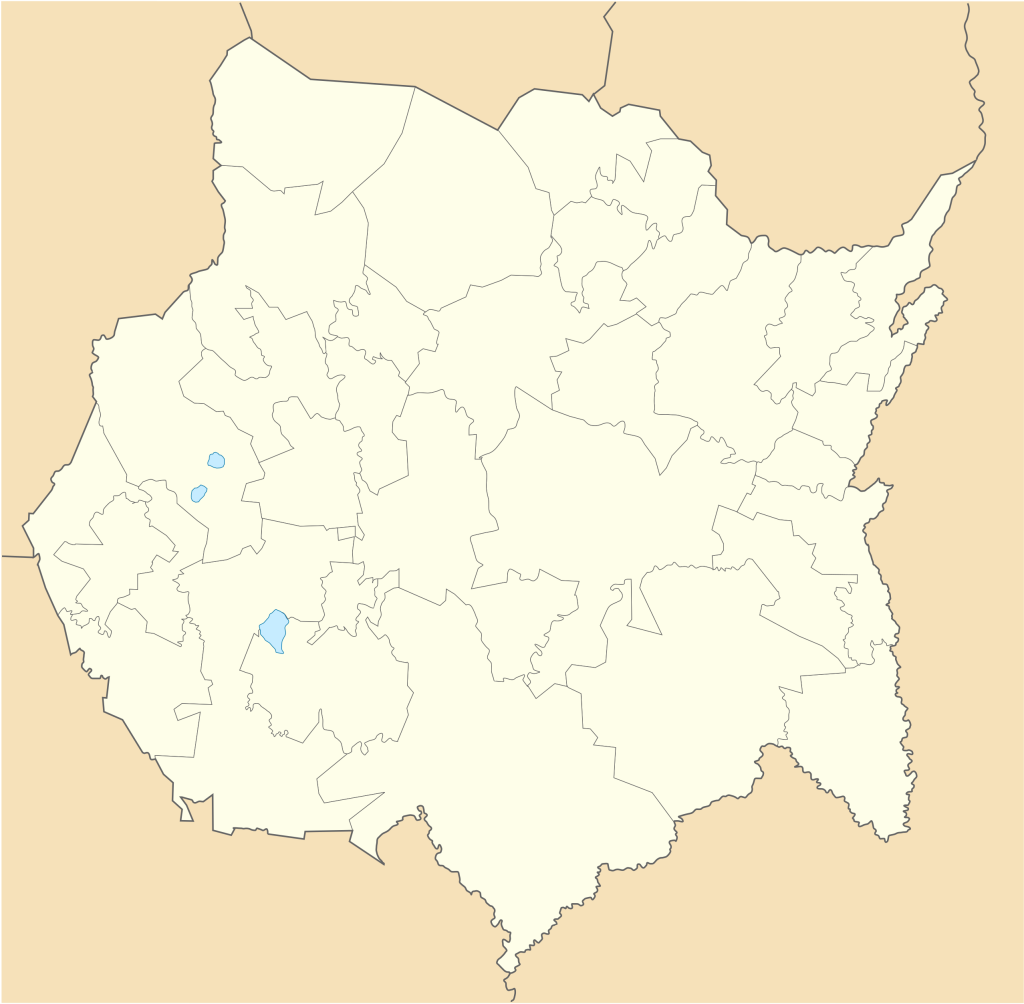 Mapa mudo de Morelos.