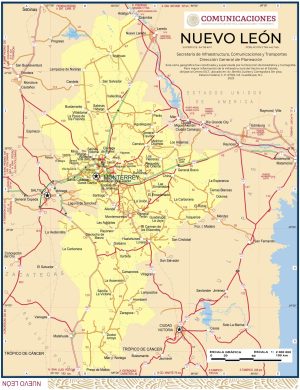 Mapa de Nuevo León