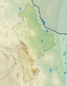Mapa físico en blanco de Nuevo León.
