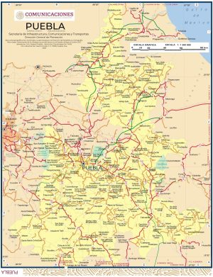 Mapa del estado de Puebla
