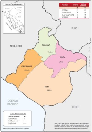 &iquest;Cu&aacute;les son las provincias del departamento de Tacna?