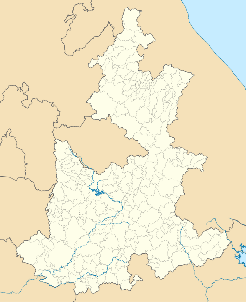 Mapa mudo del estado de Puebla.