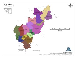 ¿Cuáles son los municipios del estado de Querétaro?