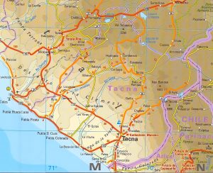 Topograf&iacute;a del departamento de Tacna.
