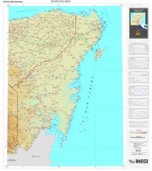Mapa físico de Quintana Roo