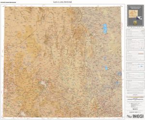 Mapa físico del estado de San Luis Potosí
