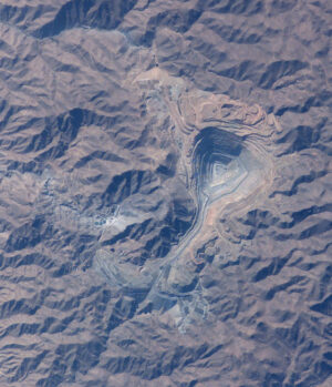 Vista satelital de la mina de Toquepala