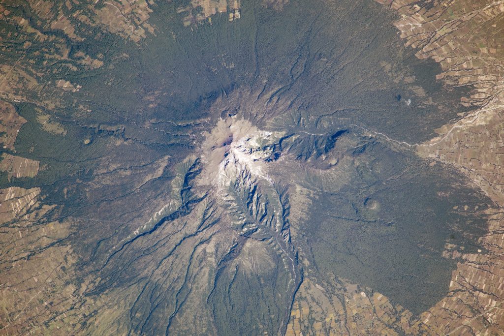 El volcán la Malinche entre los estados de Tlaxcala y Puebla.