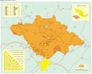 Mapa turístico del estado de Tlaxcala
